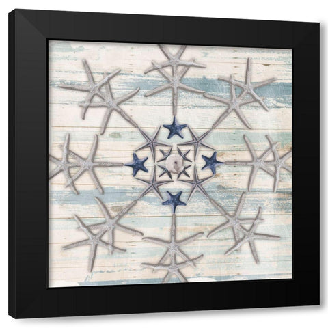 Star Flake 2 Black Modern Wood Framed Art Print by Villa, Milli