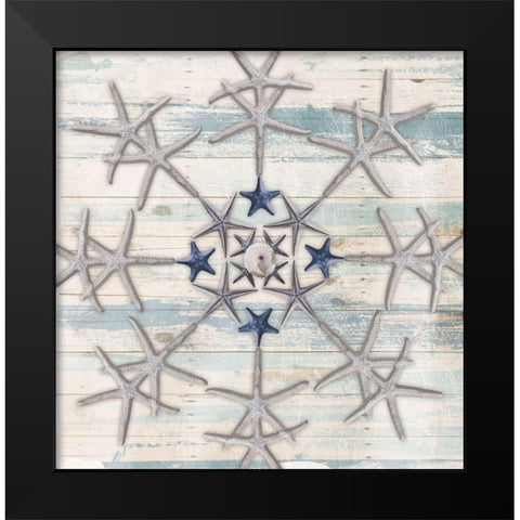 Star Flake 2 Black Modern Wood Framed Art Print by Villa, Milli