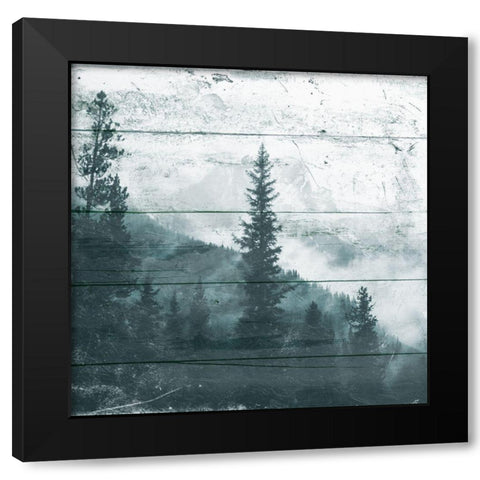 Fog On The Forest Black Modern Wood Framed Art Print with Double Matting by Villa, Mlli