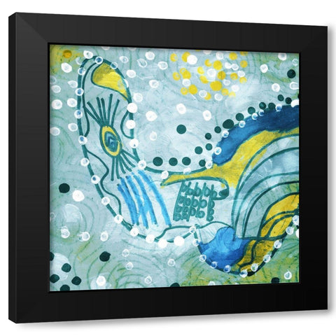 Abstract Life Black Modern Wood Framed Art Print by Villa, Mlli