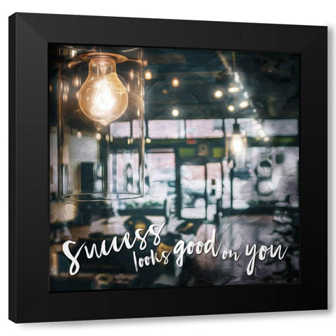 Success Looks Good Black Modern Wood Framed Art Print by Villa, Mlli