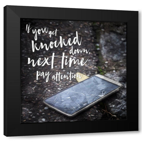 Knocked Down Black Modern Wood Framed Art Print by Villa, Mlli