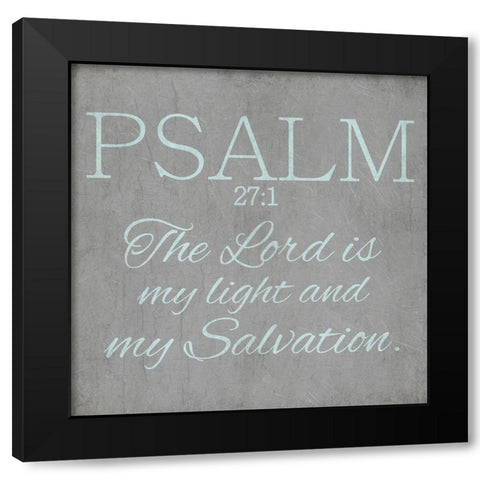 Gray Wall Psalm Black Modern Wood Framed Art Print by Villa, Mlli