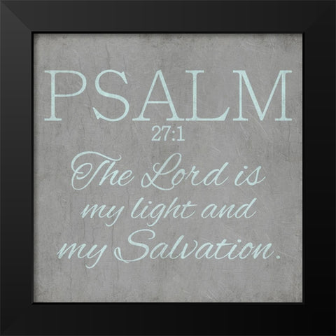 Gray Wall Psalm Black Modern Wood Framed Art Print by Villa, Mlli