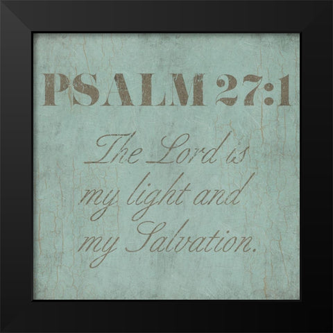 Vintage Psalm Black Modern Wood Framed Art Print by Villa, Mlli