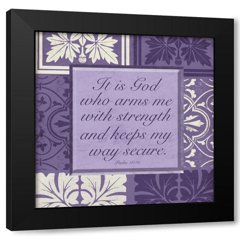 Violet God Black Modern Wood Framed Art Print with Double Matting by Villa, Mlli