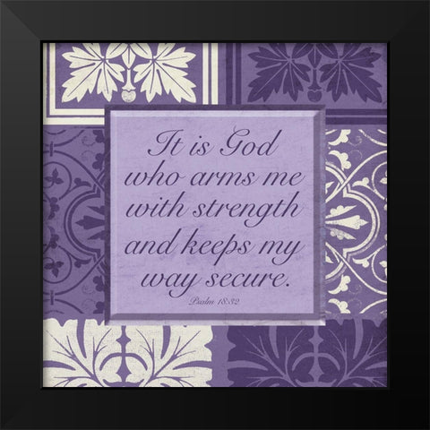 Violet God Black Modern Wood Framed Art Print by Villa, Mlli