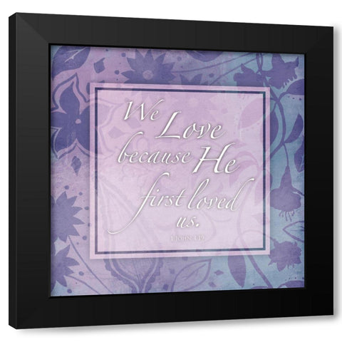 Violet Religious Garden Black Modern Wood Framed Art Print by Villa, Mlli
