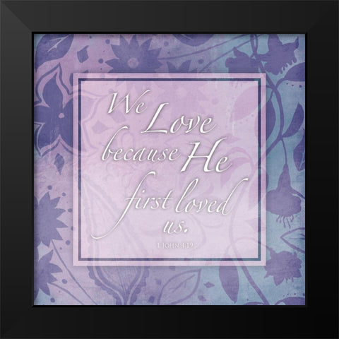 Violet Religious Garden Black Modern Wood Framed Art Print by Villa, Mlli