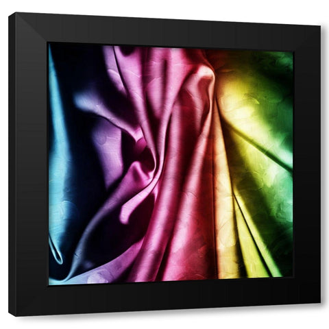Colorful Folds A Black Modern Wood Framed Art Print by Villa, Mlli