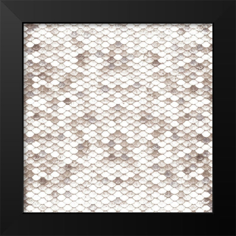 White Stone Scales Black Modern Wood Framed Art Print by Villa, Mlli
