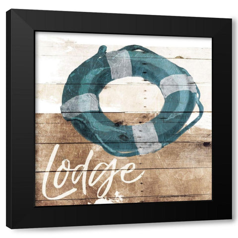 Lodge Lifesaver Black Modern Wood Framed Art Print with Double Matting by Villa, Mlli