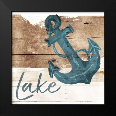 Lake Anchor Black Modern Wood Framed Art Print by Villa, Mlli