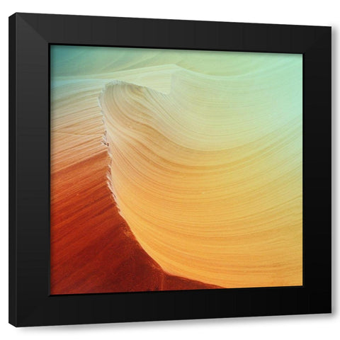 Burnt Paint Stroke Black Modern Wood Framed Art Print with Double Matting by Villa, Mlli