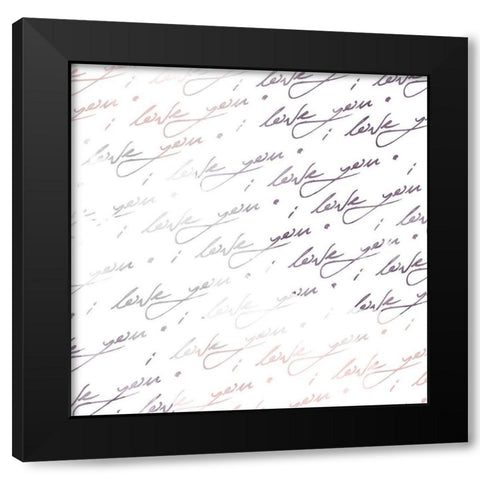 I Love You Black Modern Wood Framed Art Print with Double Matting by Villa, Mlli