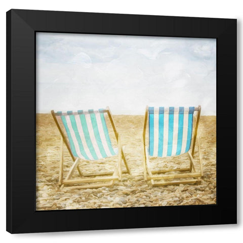 Lets Watch The Water Black Modern Wood Framed Art Print with Double Matting by Villa, Mlli