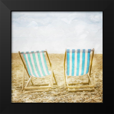 Lets Watch The Water Black Modern Wood Framed Art Print by Villa, Mlli