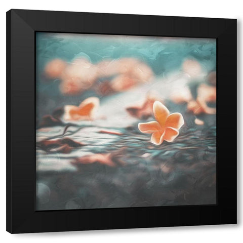 Flower On The Street Black Modern Wood Framed Art Print by Villa, Mlli