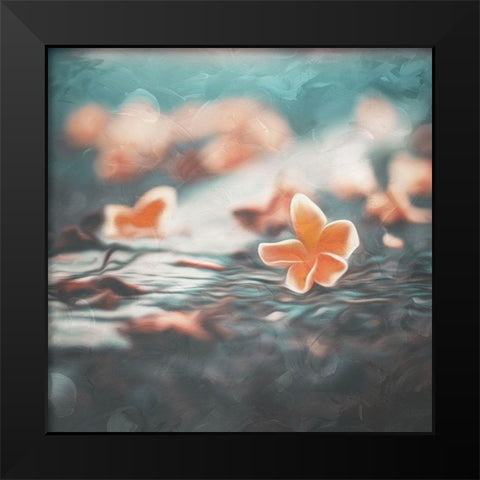 Flower On The Street Black Modern Wood Framed Art Print by Villa, Mlli