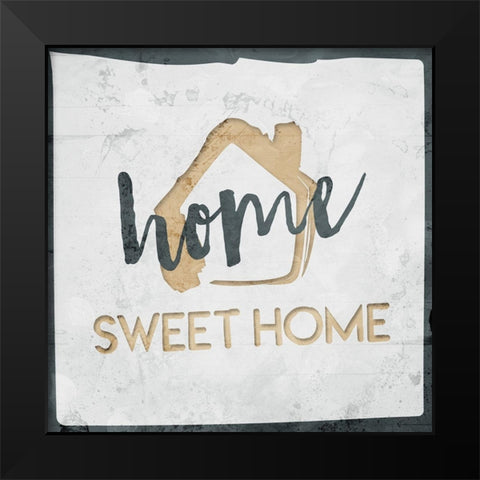 Home In Home Black Modern Wood Framed Art Print by Villa, Mlli