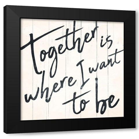 Together I Want Black Modern Wood Framed Art Print with Double Matting by Villa, Mlli