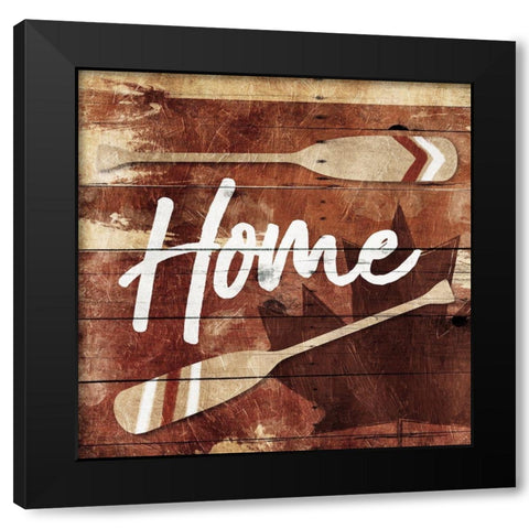 Home Oars Canada Black Modern Wood Framed Art Print with Double Matting by Villa, Mlli