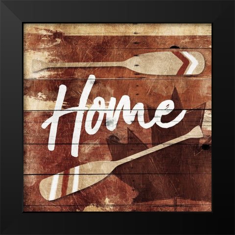 Home Oars Canada Black Modern Wood Framed Art Print by Villa, Mlli