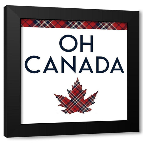 Oh Canada Black Modern Wood Framed Art Print with Double Matting by Villa, Mlli