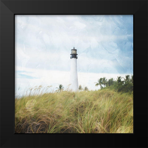 Light House Alone Black Modern Wood Framed Art Print by Villa, Mlli