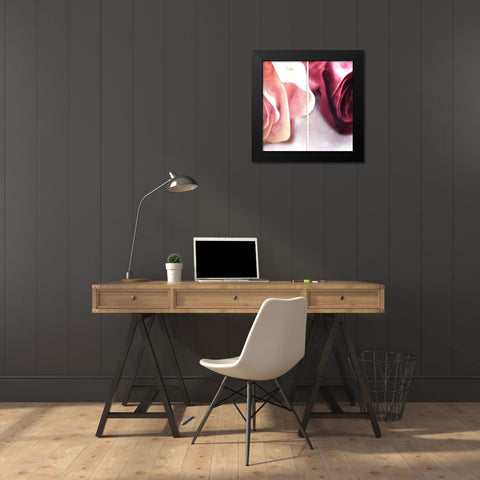 Rose Mates Black Modern Wood Framed Art Print by Villa, Mlli