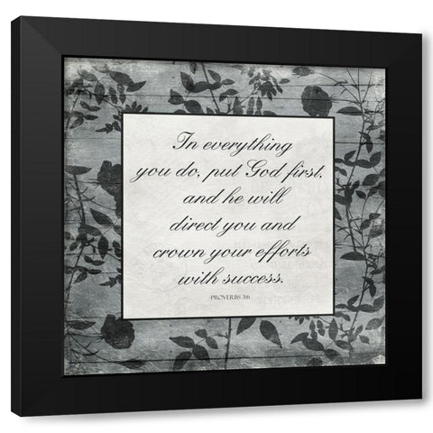 In Everything Black Modern Wood Framed Art Print by Villa, Mlli
