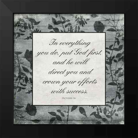 In Everything Black Modern Wood Framed Art Print by Villa, Mlli