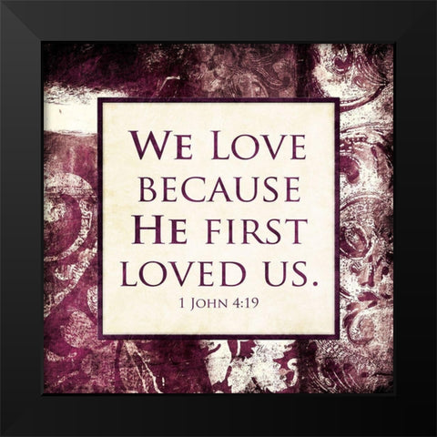 We Love Lighter Black Modern Wood Framed Art Print by Villa, Mlli