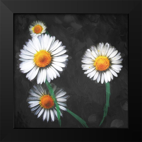Together Flowers Black Modern Wood Framed Art Print by Villa, Mlli