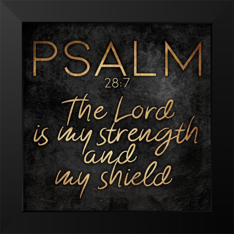 Gold Bold Lord Black Modern Wood Framed Art Print by Villa, Mlli