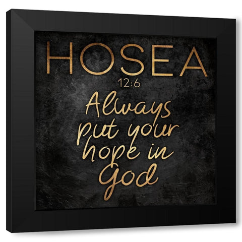 Gold Bold God Black Modern Wood Framed Art Print with Double Matting by Villa, Mlli