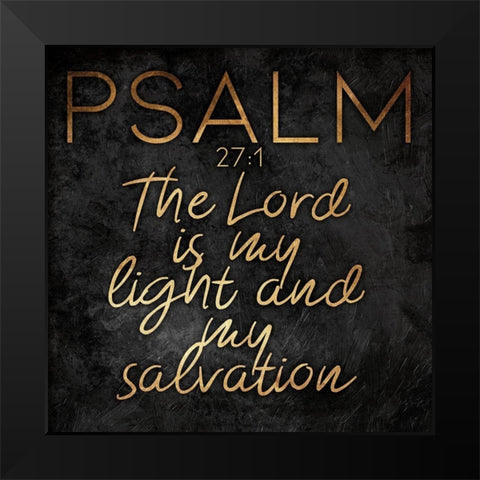 Gold Bold Salvation Black Modern Wood Framed Art Print by Villa, Mlli