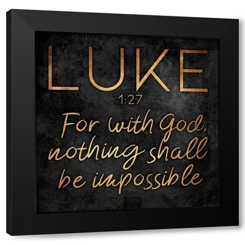 Gold Bold Impossible Black Modern Wood Framed Art Print by Villa, Mlli