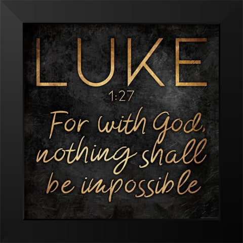 Gold Bold Impossible Black Modern Wood Framed Art Print by Villa, Mlli