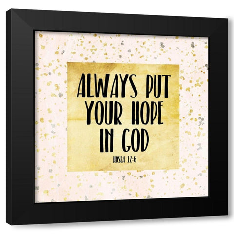 Hope In God Black Modern Wood Framed Art Print with Double Matting by Villa, Mlli