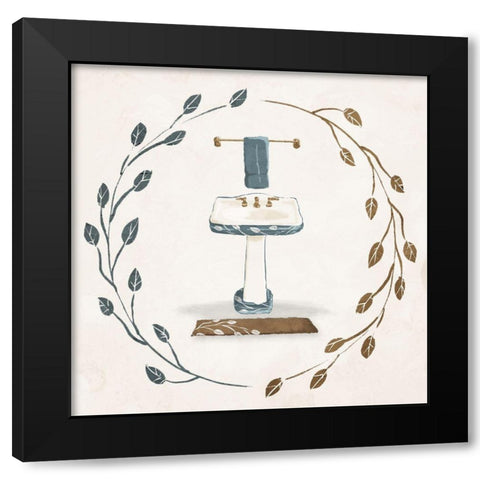 Organic Sink Black Modern Wood Framed Art Print with Double Matting by Villa, Mlli