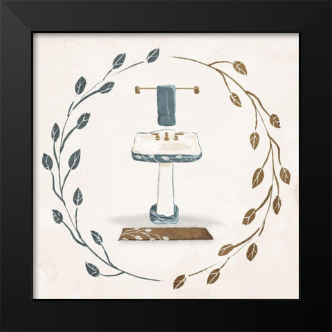 Organic Sink Black Modern Wood Framed Art Print by Villa, Mlli