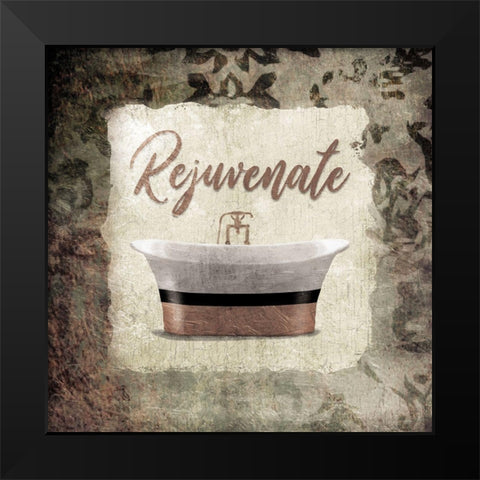 Rejuvenate Copper Black Modern Wood Framed Art Print by Villa, Mlli