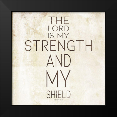 Strength Black Modern Wood Framed Art Print by Villa, Mlli