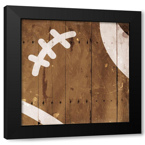 Kids Sports Football Black Modern Wood Framed Art Print by Villa, Mlli