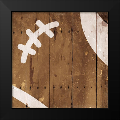 Kids Sports Football Black Modern Wood Framed Art Print by Villa, Mlli