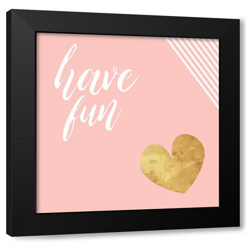 Have Fun Black Modern Wood Framed Art Print by Villa, Mlli