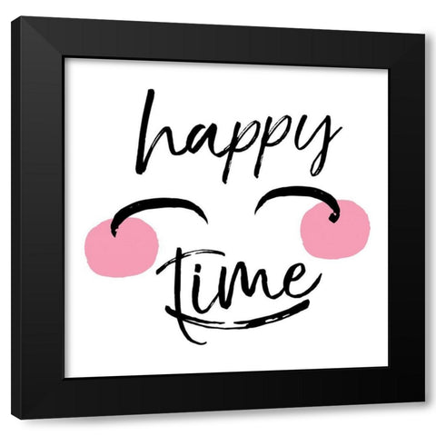 Happy Time Black Modern Wood Framed Art Print by Villa, Mlli