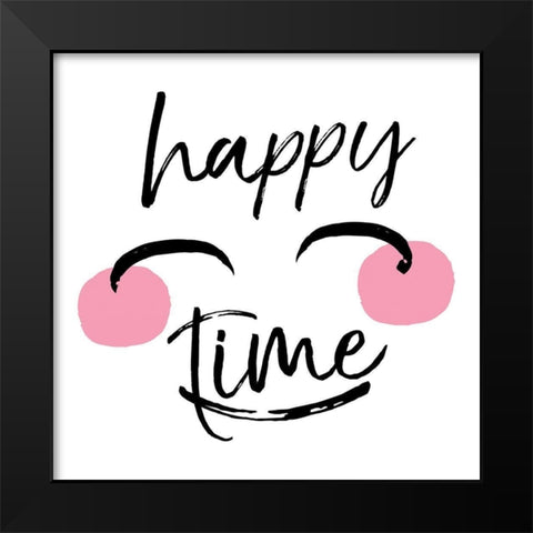Happy Time Black Modern Wood Framed Art Print by Villa, Mlli