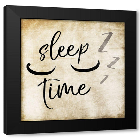 Sleep Time Black Modern Wood Framed Art Print with Double Matting by Villa, Mlli